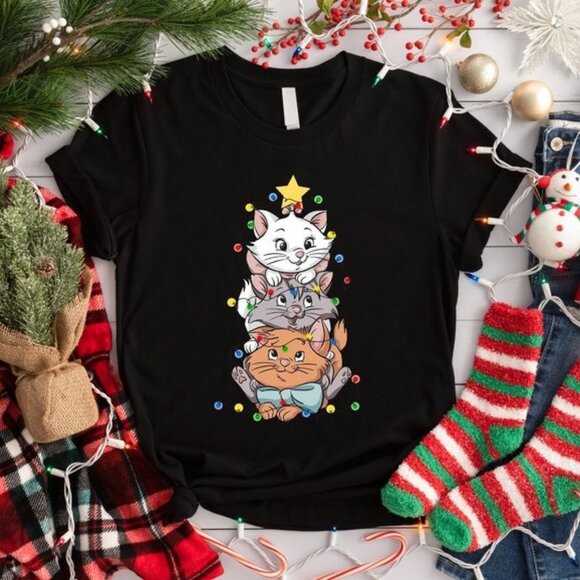 Gildan Other - Cats Christmas Lights T-Shirt, Christmas Tree Kitten T-Shirt, Christmas T-Shirt